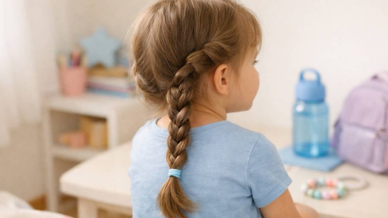 צמות יומיומיות קלות ונוחות לילדה לגן ולבית הספר, מסודרות בעדינות ומתאימות לשגרה רגועה