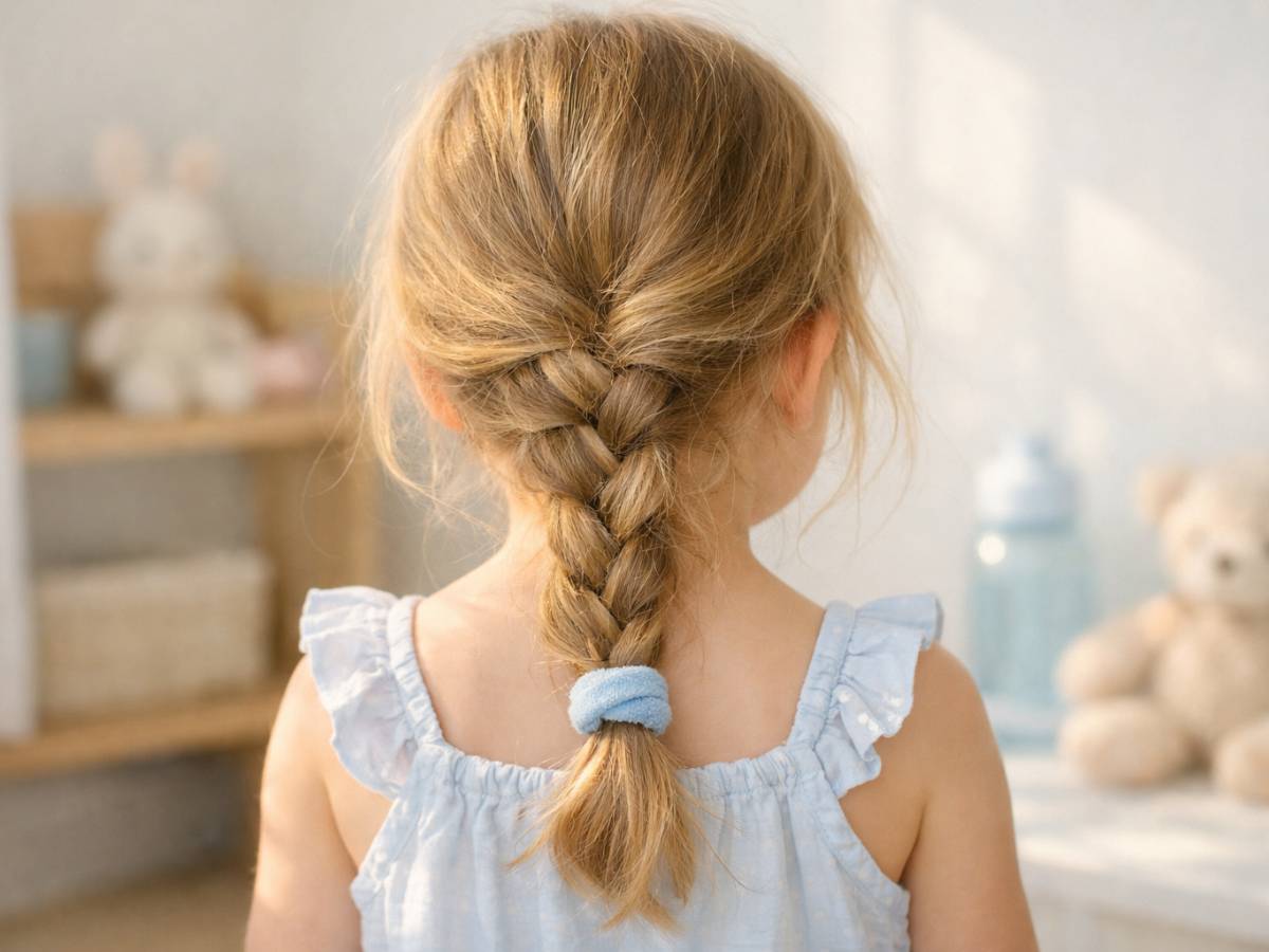 צמה קלה ונושמת לילדה לימות הקיץ, מתאימה לשגרה יומיומית בגן